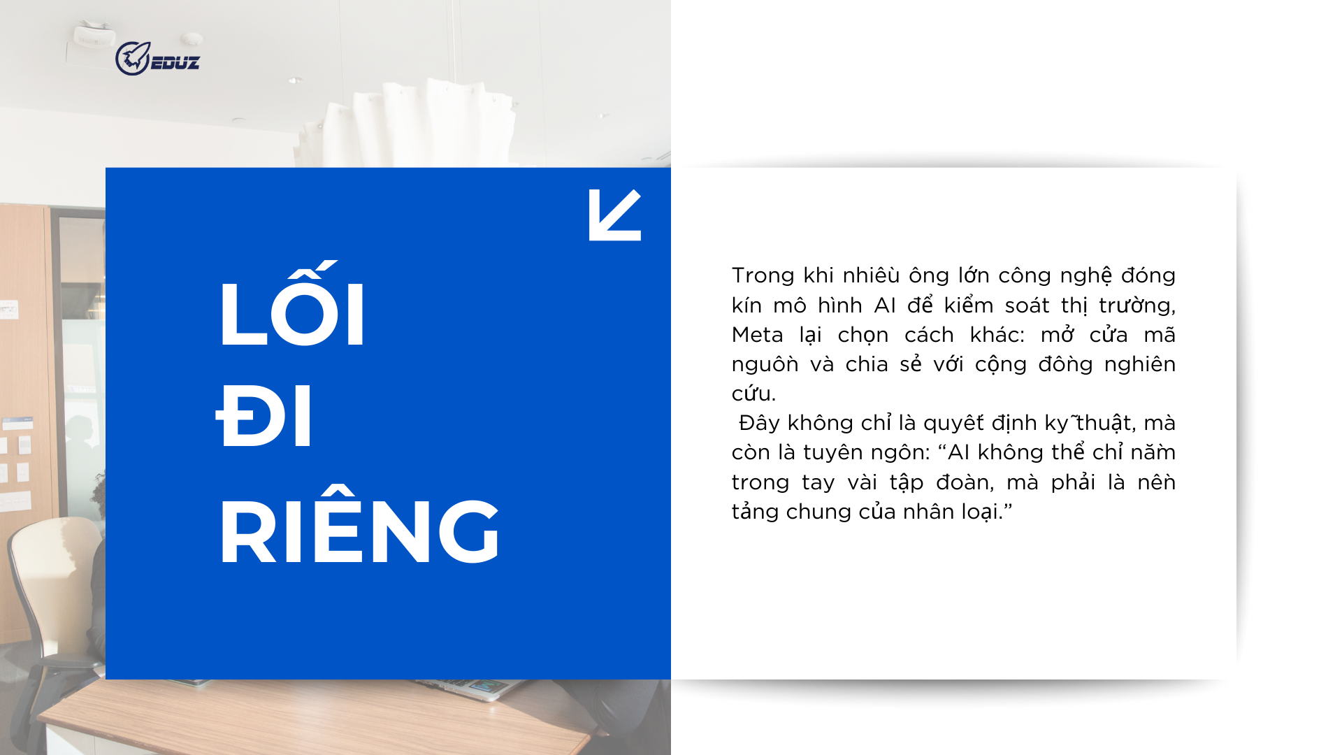 1.	Khi Meta chọn con đường “Lối đi riêng”